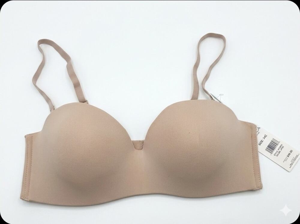 Nautica Beige 34C Bra Wireless Seamless